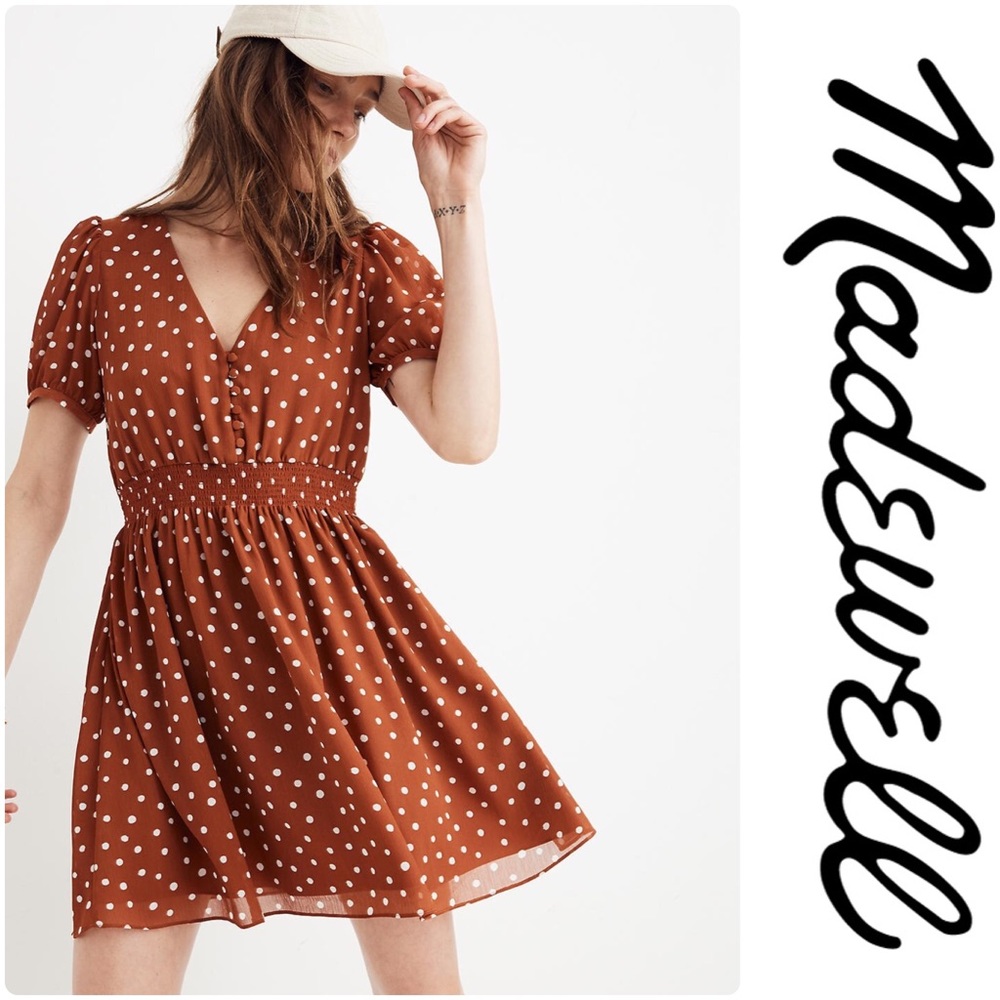 Madewell Smocked-Waist Mini Dress